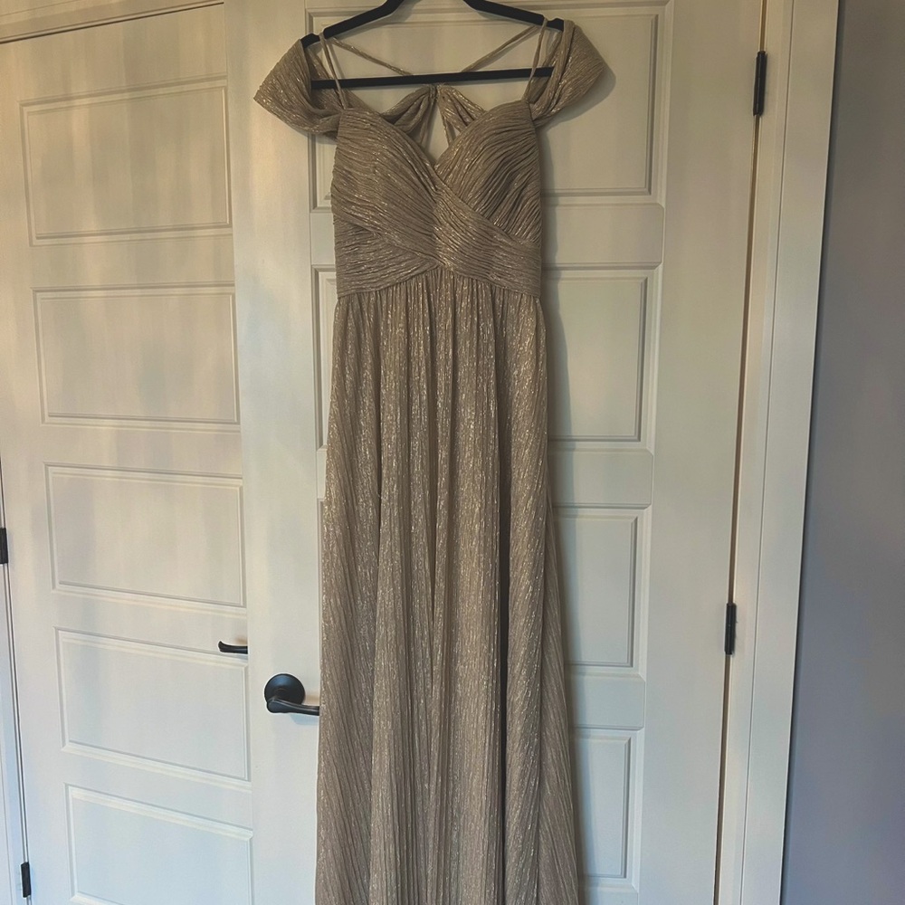 Kleinfeld Bridesmaid - Elegant Gold Evening Gown